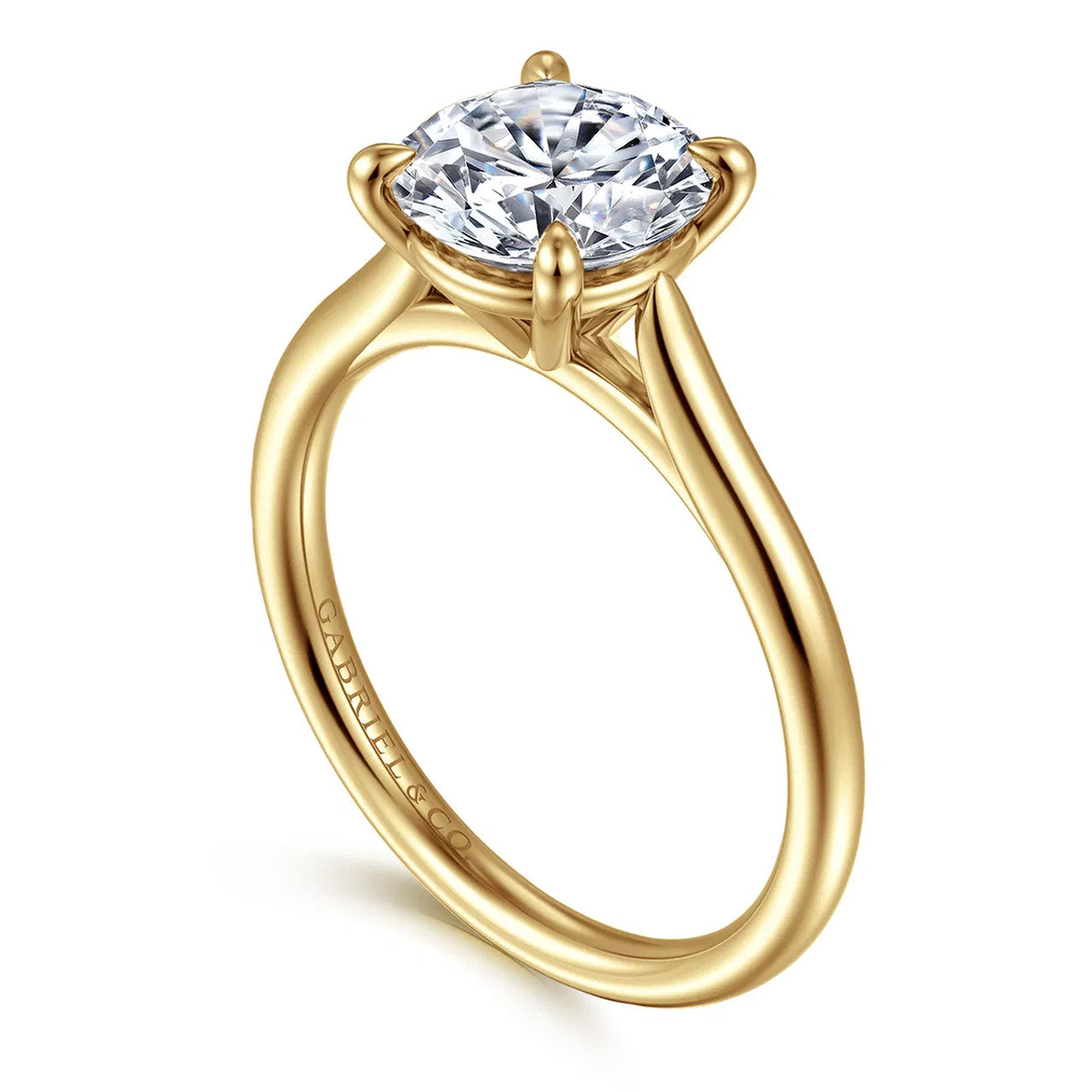 Bena Round Solitaire Diamond Engagement Ring Setting