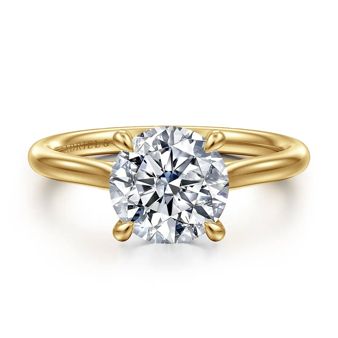 Bena Round Solitaire Diamond Engagement Ring Setting