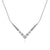 White Gold Diamond Chevron Geometric Bar Necklace, 0.44 cttw