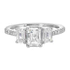 3-Stone Emerald Cut Lab Created Diamond Engagement Ring, 1.74 ctw.