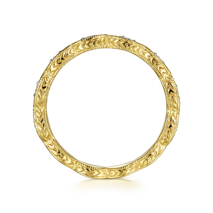 Marquise Stacking Band in Yellow Gold