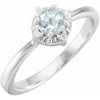 Sky Blue Topaz Ring with Diamonds