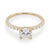 Yellow Gold Diamond Engagement Ring Setting with Diamond Pave, 0.35 cttw