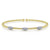 Bujukan Yellow and White Gold Diamond Marquise Station Cuff Bracelet, 0.16 cttw