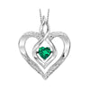 Lab-Created Emerald Heart Pendant by Rhythm of Love