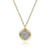 Round Diamond Halo Pendant Necklace in Yellow Gold, 0.21 cttw