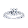 Garland Engagement Ring Setting in White Gold