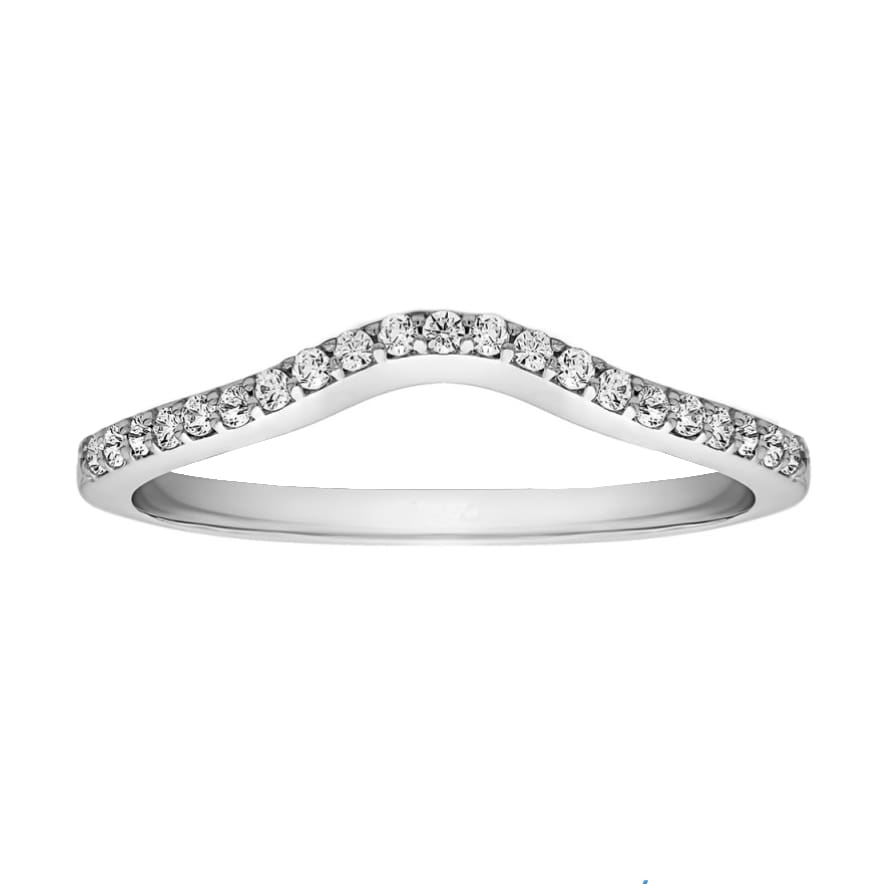 True Romance Contour Diamond Band in White Gold