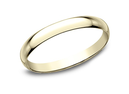 14k Yellow Gold Polished Wedding Band- 2mm