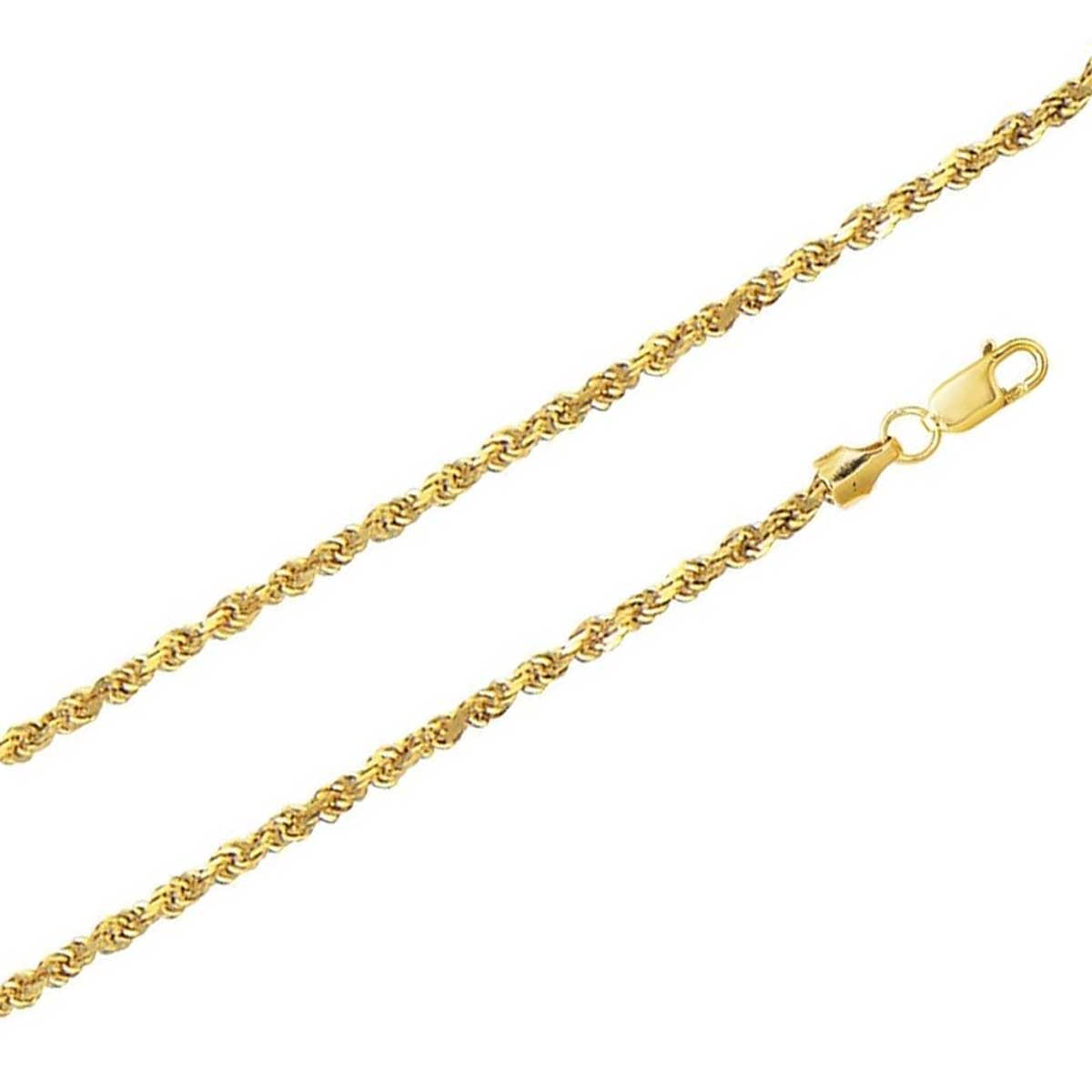 Diamond-Cut Lite Rope Chain in 10k gold, 20"