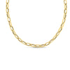 French Cable Paperclip Oval Link 7.5”  Bracelet in Yellow Gold