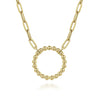 Bujukan Ball Circle Necklace with Paperclip Chain