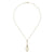 Vintage Inspired Diamond Twist Pear Shaped Pendant Necklace in Yellow Gold, 0.16 cttw