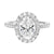 Oval Halo Lab-Created Diamond Pave Engagement Ring in White Gold, 2.0 cttw