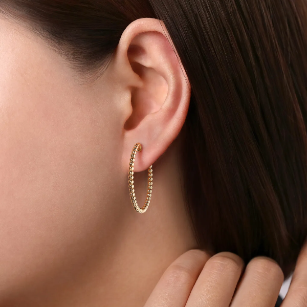 Bujukan Beaded Hoop Earrings, 30mm