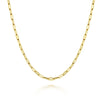 Paperclip Chain Necklace in Yellow Gold, 26&quot;
