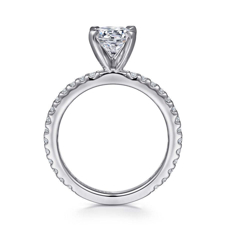 Logan Engagement Ring Setting with Eternity Band