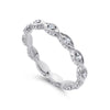 Marquise Stacking Diamond Band in White Gold