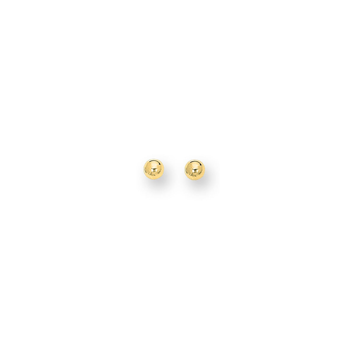 Classic Round 4mm Ball Post Stud Earrings in 14k Yellow Gold