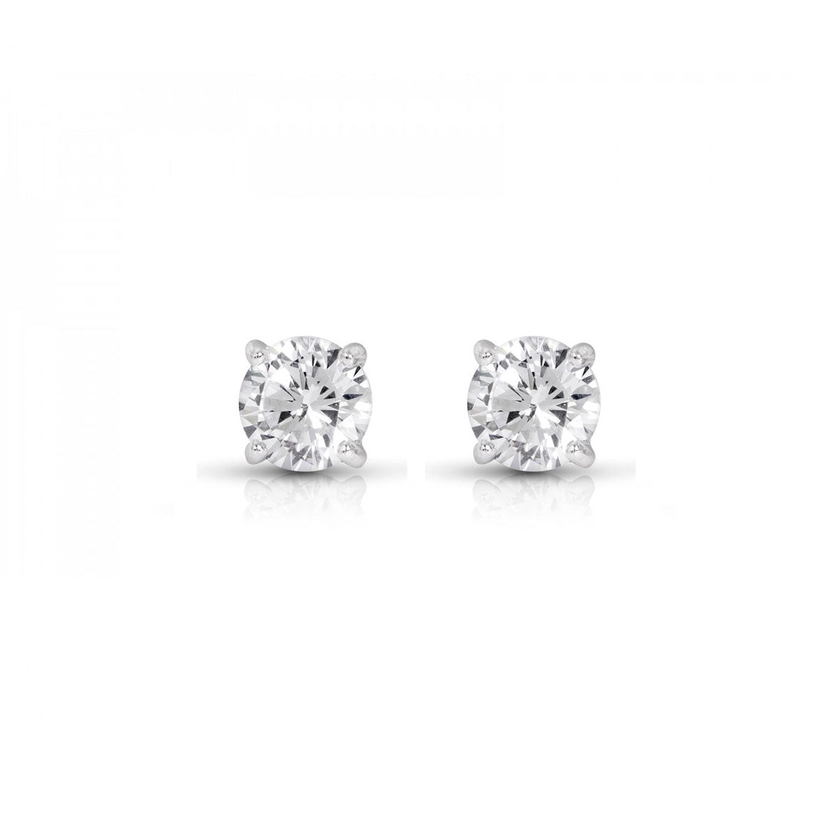 Classic 4-Prong Diamond Stud Earrings - 0.50 twt