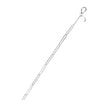 Lungo 2.7mm Paperclip Link 7”  Bracelet in White Gold