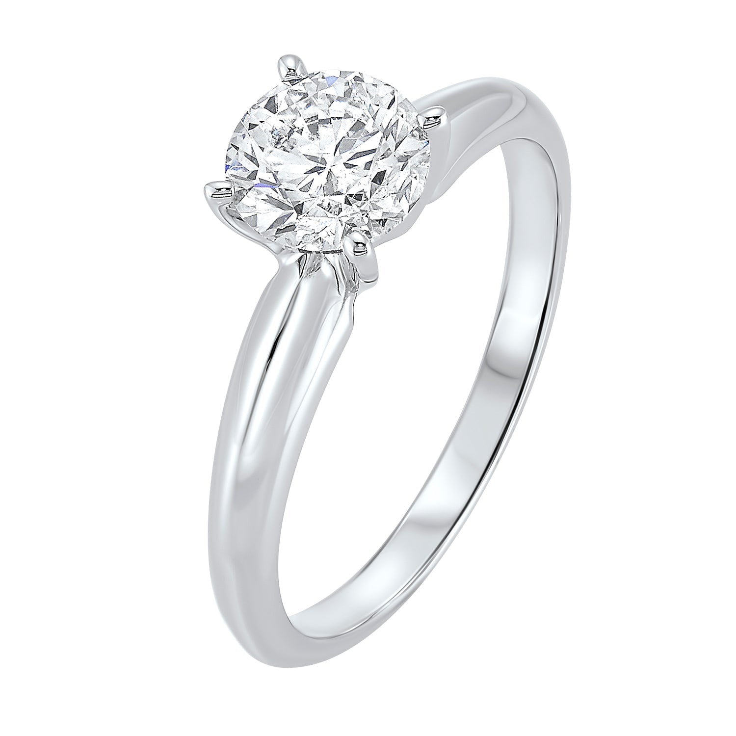 Solitaire Engagement Ring with Round Lab Created Diamond- 1.00 ct.