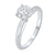 Solitaire Engagement Ring with Round Lab Created Diamond- 0.75 ct.