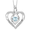 Created Aquamarine Heart Pendant by Rhythm of Love