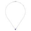 Amethyst Necklace with Petite Diamond Accent