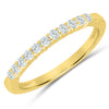 Sophisticated Prong Set Diamond Anniversary Band Set in Yellow Gold, 0.25cttw