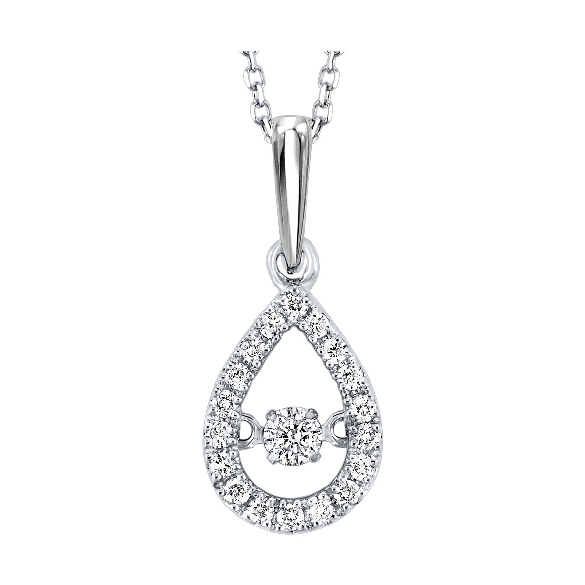 Rhythm of Love Diamond Pear-Shaped Pendant