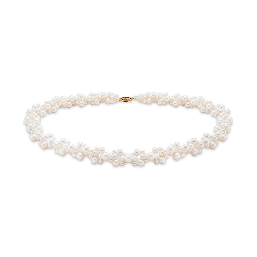 Woven Freshwater Cultured Pearl Necklace