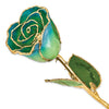 Peridot to Navy Pearl Rose with Gold Trim