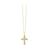 Timeless Yellow Gold Diamond Cross Pendant Necklace, 0.10 cttw