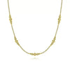 Bujukan Graduated Beading Station Necklace in Yellow Gold