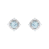 Aquamarine Earrings with Diamonds