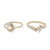 Marquise Shaped Wedding Set in Yellow Gold- 0.50 ctw.