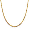 24&quot; gold-plated stainless steel classic curb chain necklace- 6mm