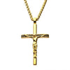 Crucifix Necklace with Black Cubic Zirconia