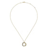 Bujukan Yellow and White Gold Diamond Interlocking Circle Pendant Necklace, 0.26 cttw