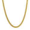 24&quot; Diamond Cut 8mm Curb Link Chain in Gold-plated stainless steel