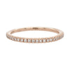 Classic Pave Diamond Band in Pink Gold- 0.23 ctw.