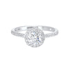 Classic Halo Engagement Ring with Lab Created Diamonds, 1.18 ctw.