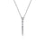 Geometric White Gold Diamond Spike Drop Pendant Necklace, 0.31 cttw