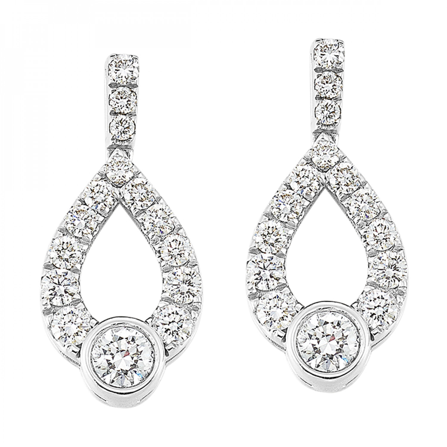 Love's Crossing Teardrop Diamond Earrings, 0.25ctw