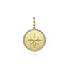 Bujukan Round Starburst Medallion Pendant in 14K Yellow Gold