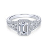 Marlena Emerald Cut Engagement Ring Setting