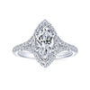 Verbena Marquise Diamond Engagement Ring Setting. 0.63ctw.