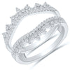 Diamond Ring Guard Set in White Gold with 82 Diamonds, 0.50 cttw