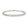 Classic Pave Diamond Band in White Gold- 0.11 ctw.